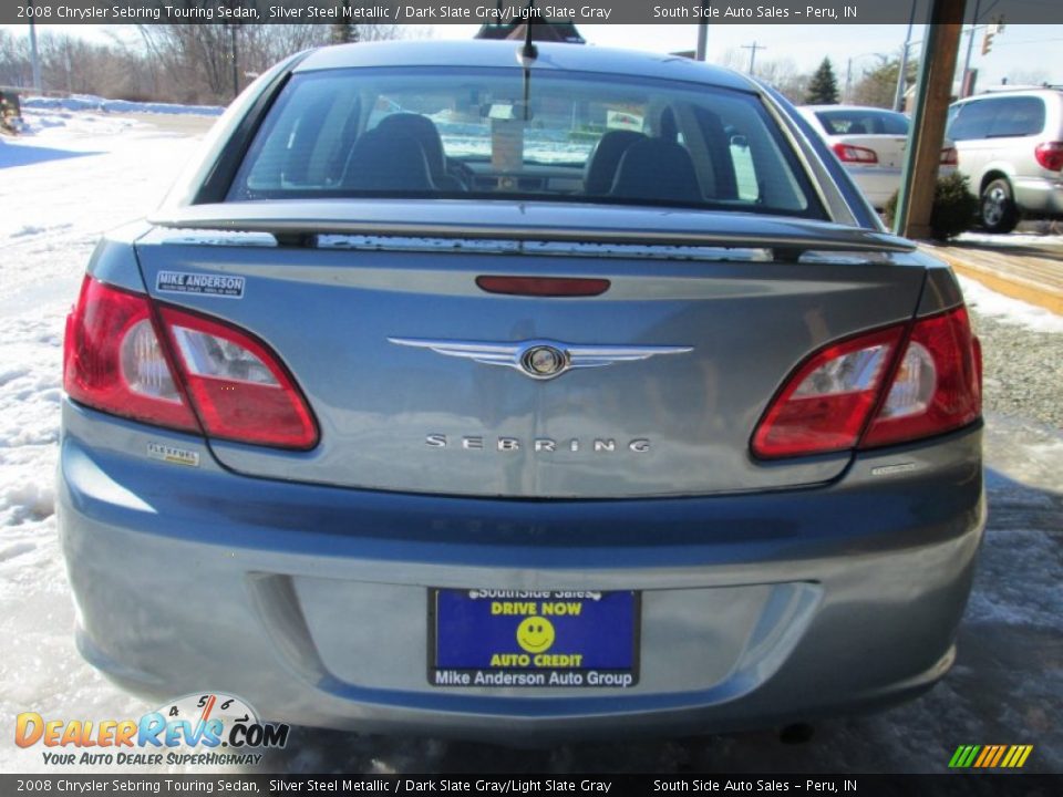 2008 Chrysler Sebring Touring Sedan Silver Steel Metallic / Dark Slate Gray/Light Slate Gray Photo #6