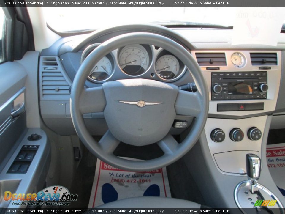 2008 Chrysler Sebring Touring Sedan Silver Steel Metallic / Dark Slate Gray/Light Slate Gray Photo #9