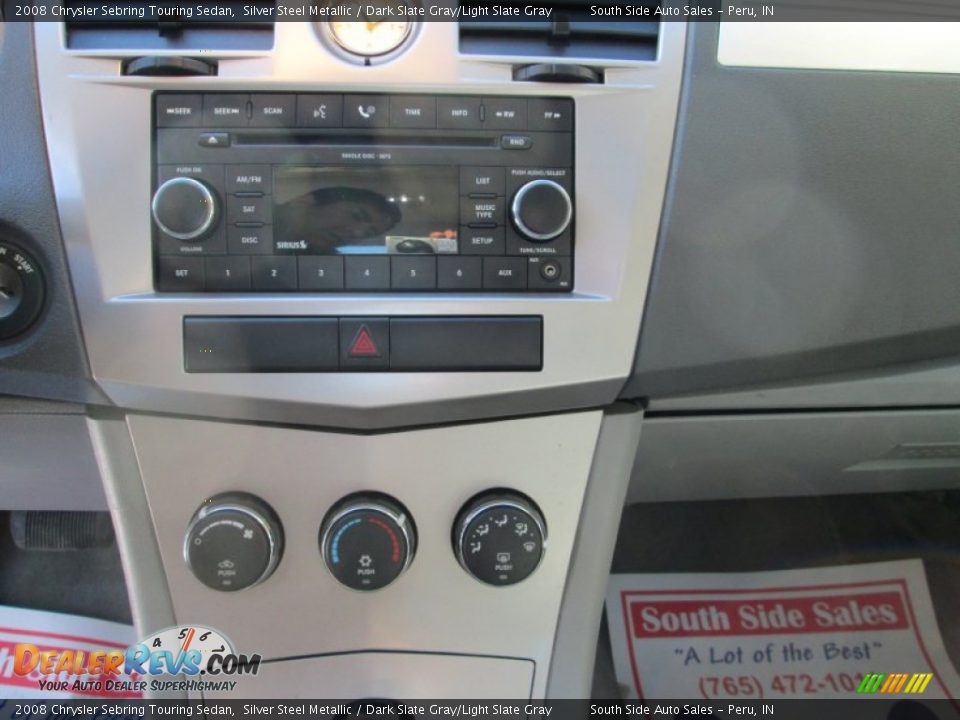 2008 Chrysler Sebring Touring Sedan Silver Steel Metallic / Dark Slate Gray/Light Slate Gray Photo #12