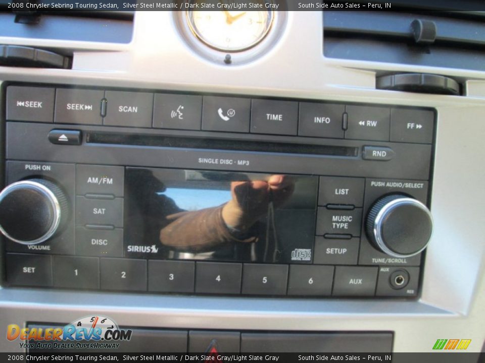 2008 Chrysler Sebring Touring Sedan Silver Steel Metallic / Dark Slate Gray/Light Slate Gray Photo #13