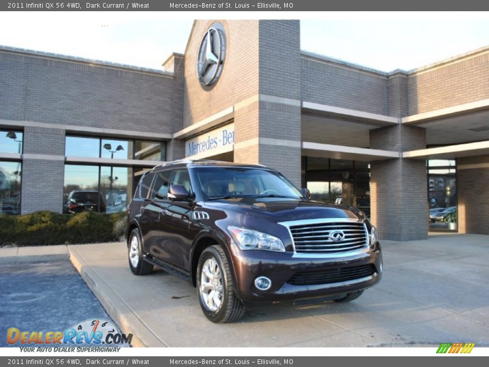 2011 Infiniti QX 56 4WD Dark Currant / Wheat Photo #1