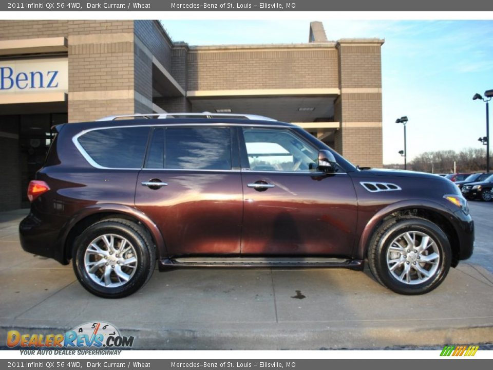 2011 Infiniti QX 56 4WD Dark Currant / Wheat Photo #2