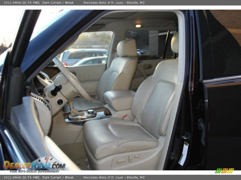 2011 Infiniti QX 56 4WD Dark Currant / Wheat Photo #3
