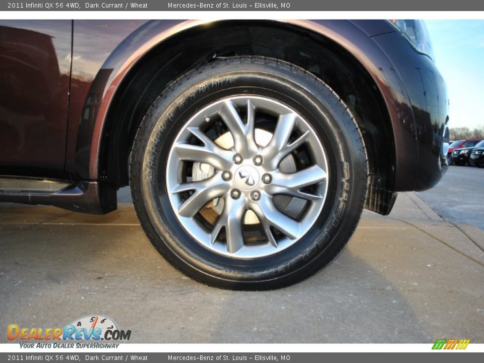 2011 Infiniti QX 56 4WD Dark Currant / Wheat Photo #4