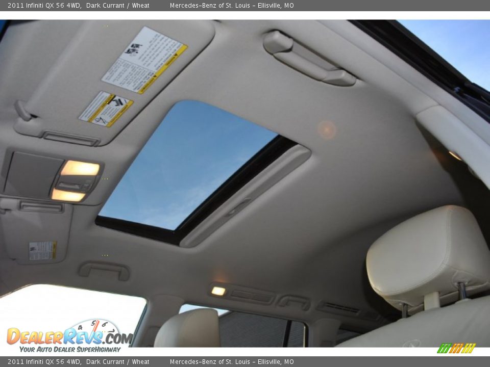2011 Infiniti QX 56 4WD Dark Currant / Wheat Photo #8