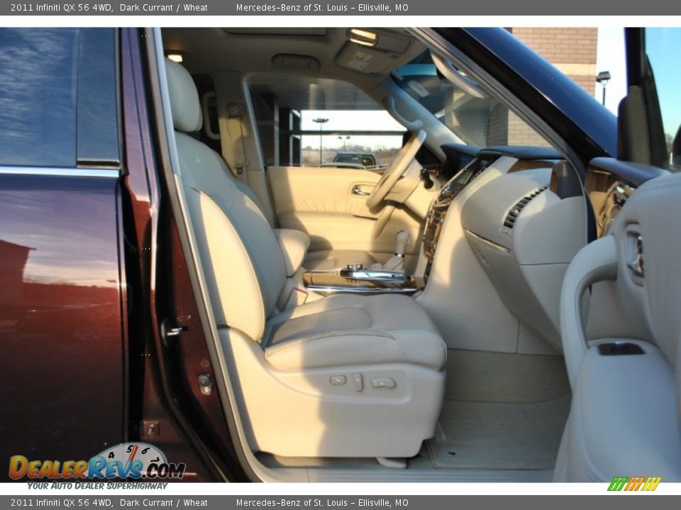 2011 Infiniti QX 56 4WD Dark Currant / Wheat Photo #10