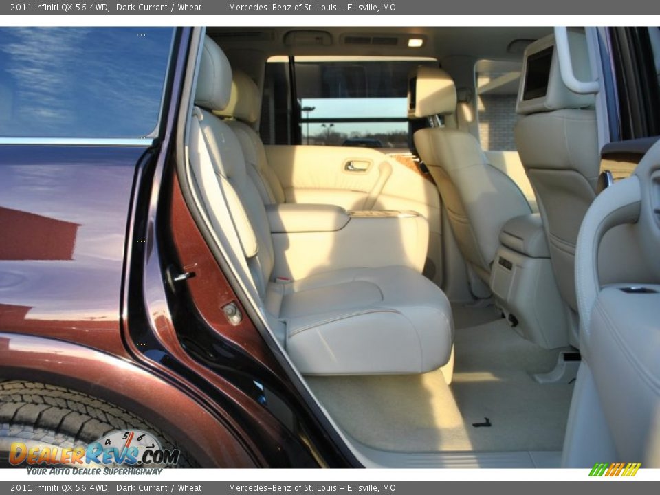 2011 Infiniti QX 56 4WD Dark Currant / Wheat Photo #11