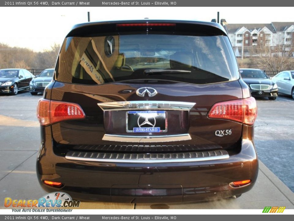 2011 Infiniti QX 56 4WD Dark Currant / Wheat Photo #13