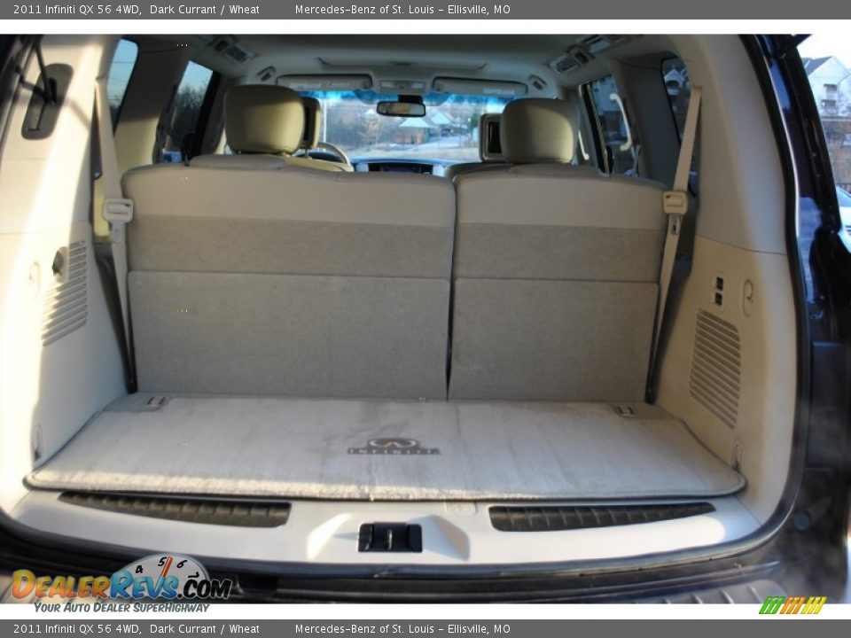 2011 Infiniti QX 56 4WD Dark Currant / Wheat Photo #15