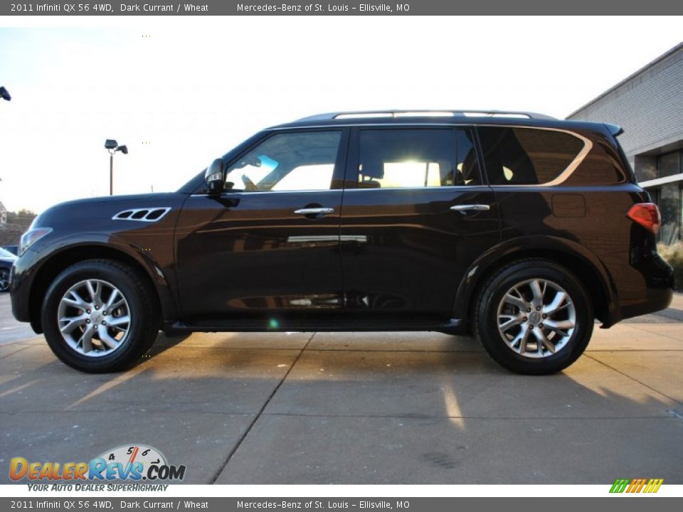2011 Infiniti QX 56 4WD Dark Currant / Wheat Photo #17