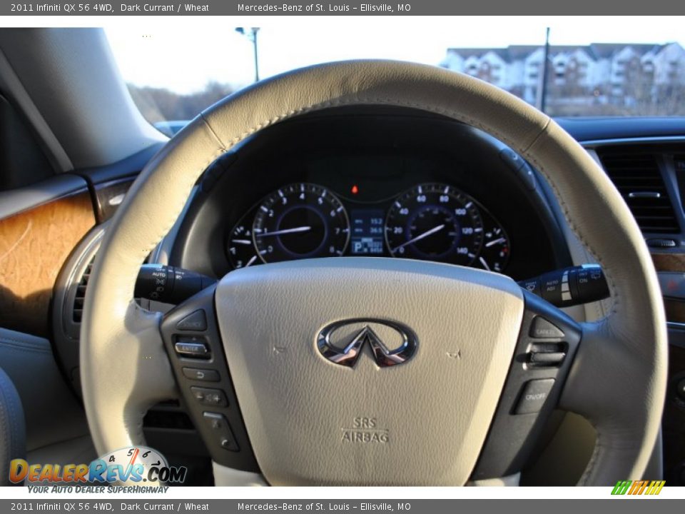2011 Infiniti QX 56 4WD Dark Currant / Wheat Photo #20