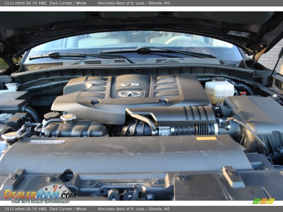 2011 Infiniti QX 56 4WD Dark Currant / Wheat Photo #22