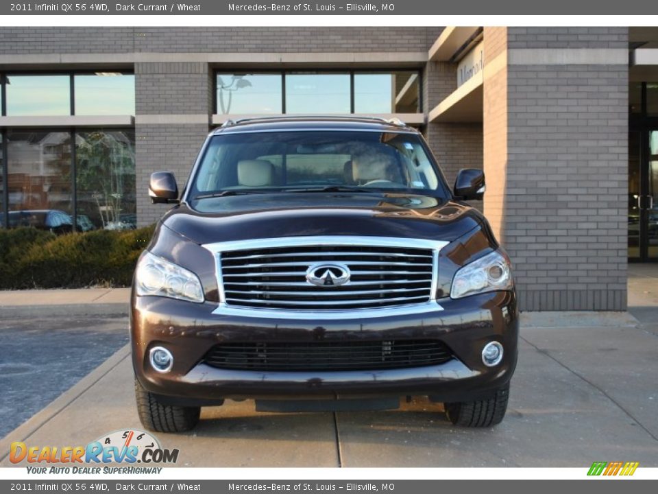 2011 Infiniti QX 56 4WD Dark Currant / Wheat Photo #23