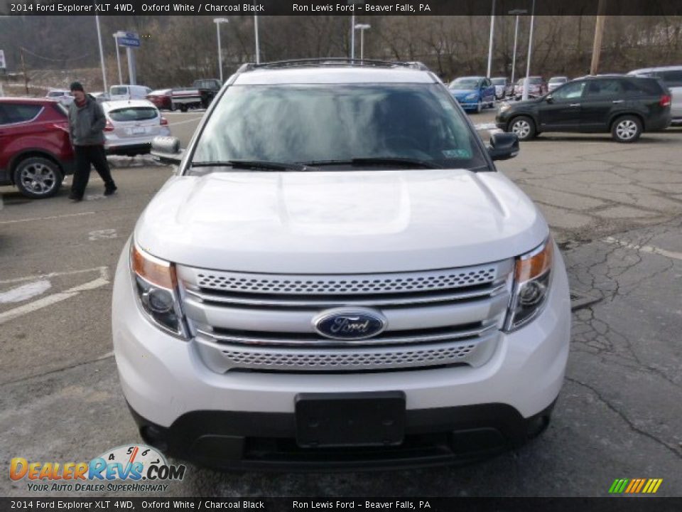 2014 Ford Explorer XLT 4WD Oxford White / Charcoal Black Photo #3