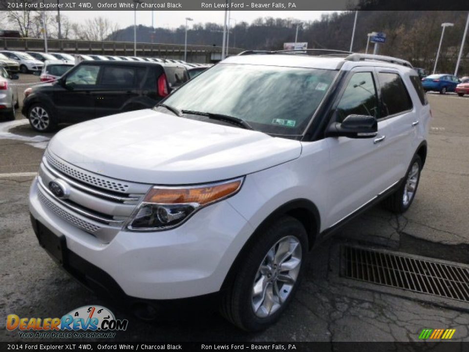 2014 Ford Explorer XLT 4WD Oxford White / Charcoal Black Photo #4