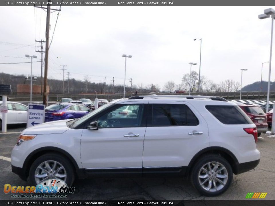2014 Ford Explorer XLT 4WD Oxford White / Charcoal Black Photo #5