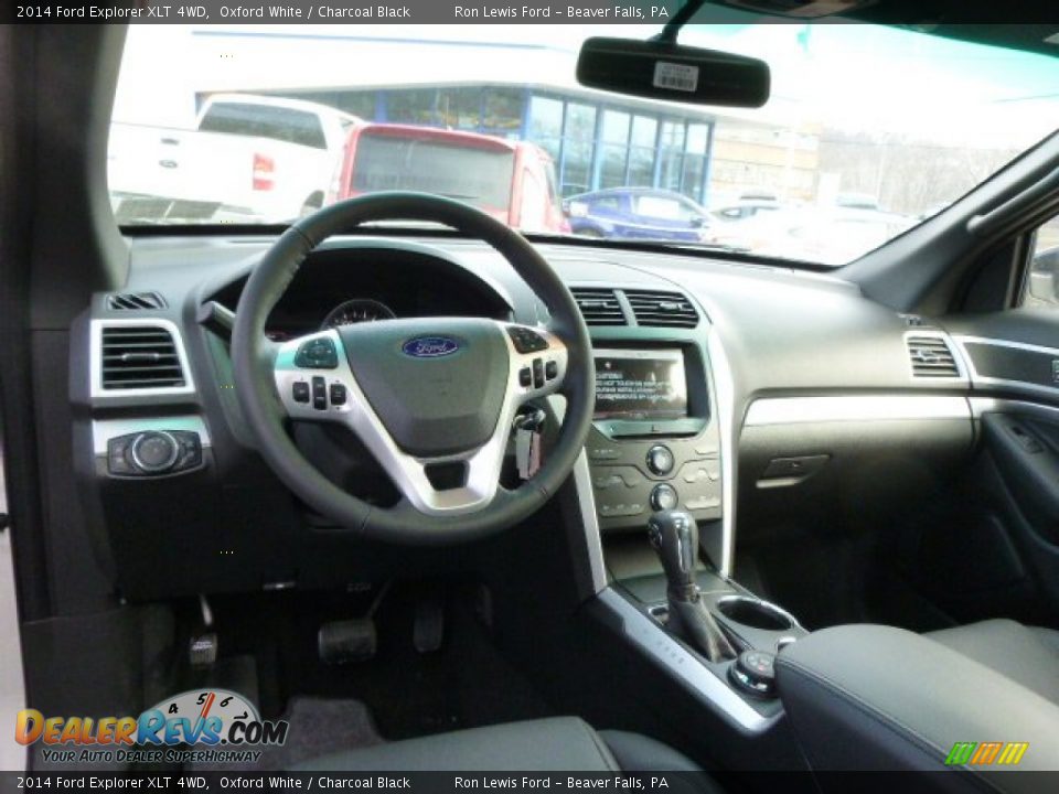 2014 Ford Explorer XLT 4WD Oxford White / Charcoal Black Photo #13