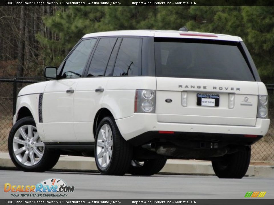 2008 Land Rover Range Rover V8 Supercharged Alaska White / Ivory Photo #2