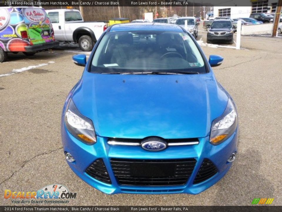 2014 Ford Focus Titanium Hatchback Blue Candy / Charcoal Black Photo #3