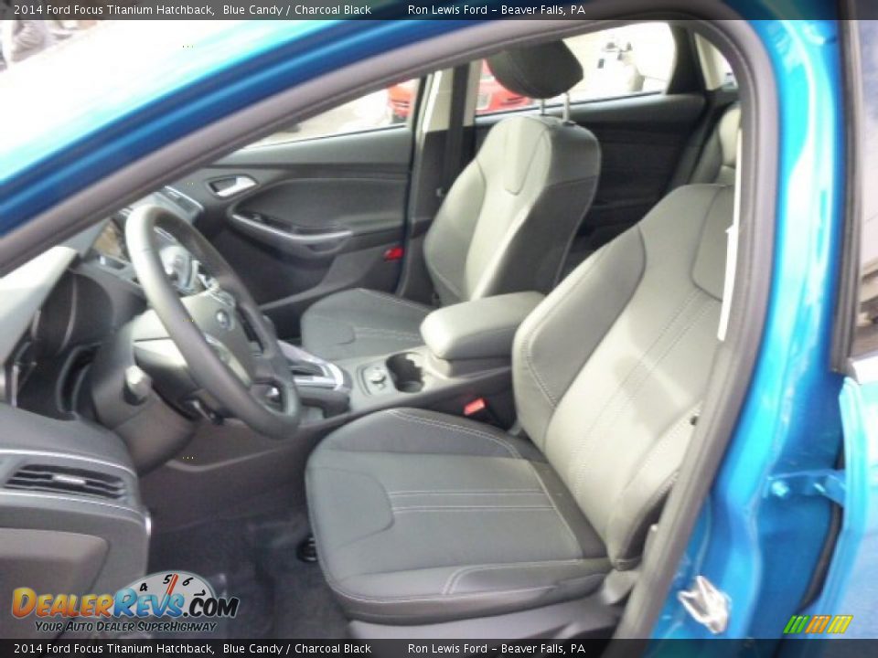 Front Seat of 2014 Ford Focus Titanium Hatchback Photo #10