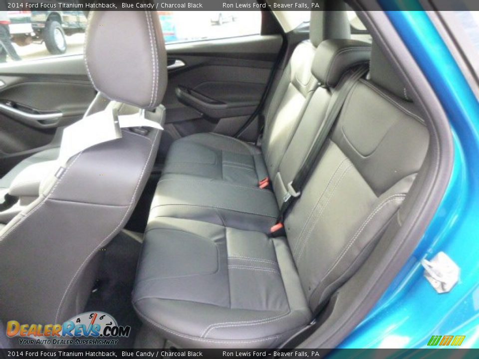 Rear Seat of 2014 Ford Focus Titanium Hatchback Photo #12
