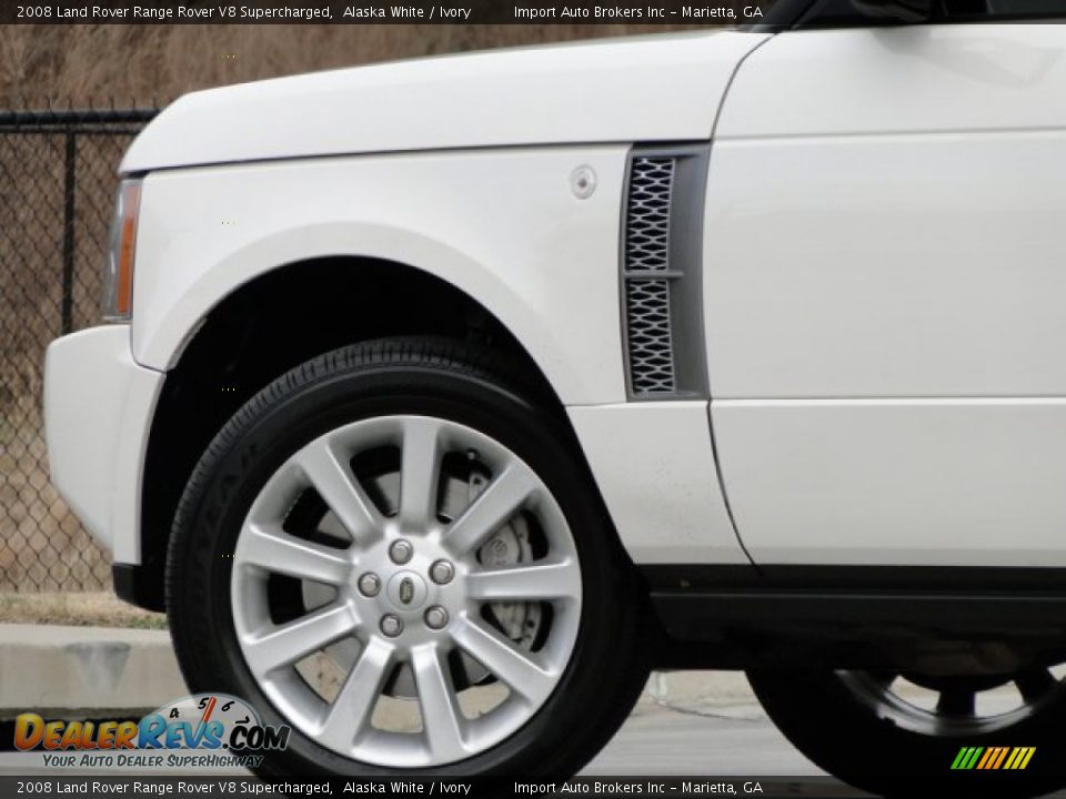 2008 Land Rover Range Rover V8 Supercharged Alaska White / Ivory Photo #24
