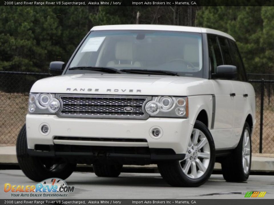 2008 Land Rover Range Rover V8 Supercharged Alaska White / Ivory Photo #25