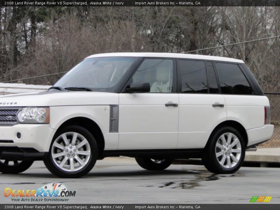2008 Land Rover Range Rover V8 Supercharged Alaska White / Ivory Photo #26