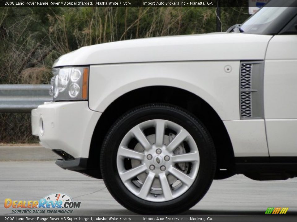 2008 Land Rover Range Rover V8 Supercharged Alaska White / Ivory Photo #28