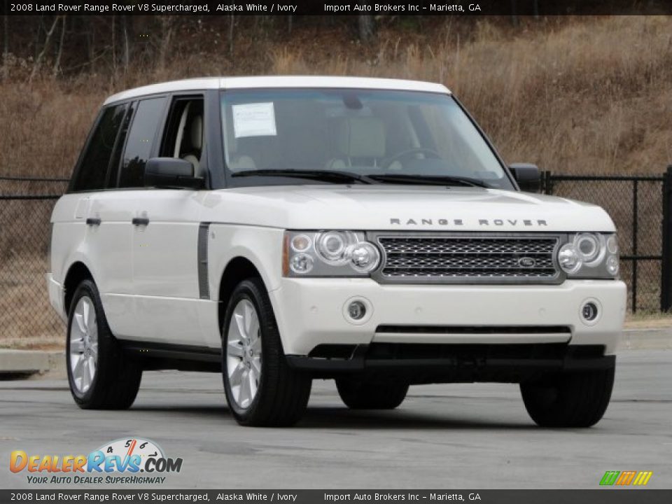 2008 Land Rover Range Rover V8 Supercharged Alaska White / Ivory Photo #29