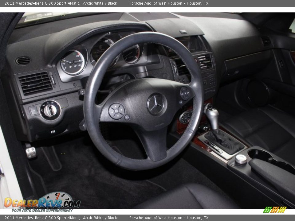 2011 Mercedes-Benz C 300 Sport 4Matic Arctic White / Black Photo #14