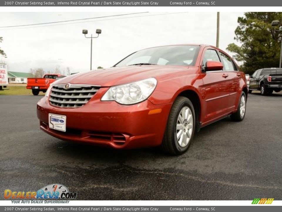 2007 Chrysler Sebring Sedan Inferno Red Crystal Pearl / Dark Slate Gray/Light Slate Gray Photo #1