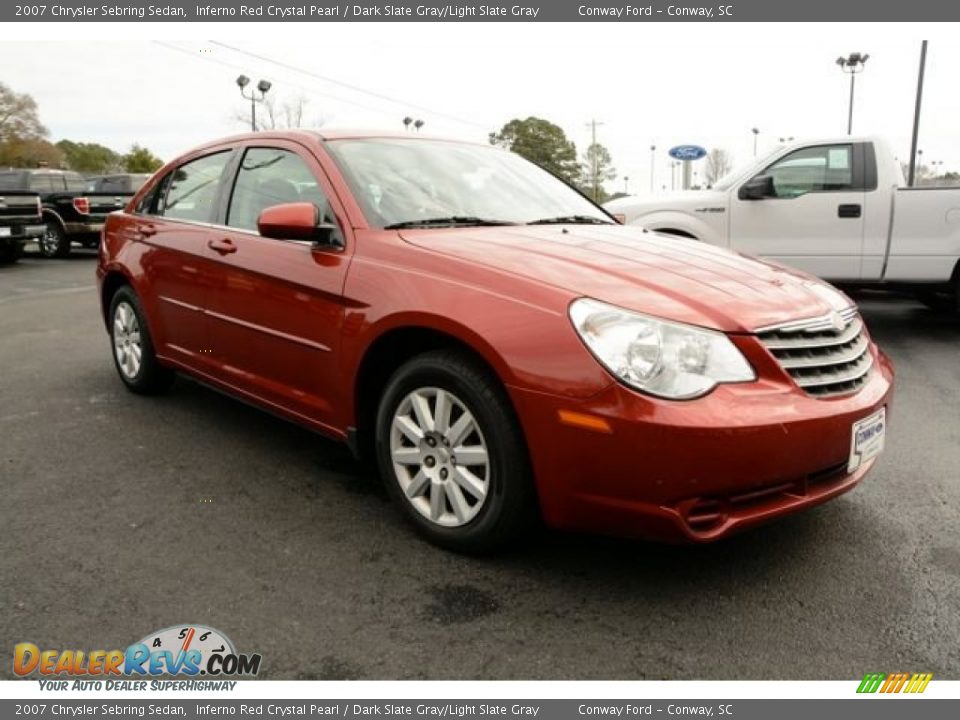 2007 Chrysler Sebring Sedan Inferno Red Crystal Pearl / Dark Slate Gray/Light Slate Gray Photo #3