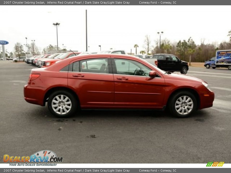 2007 Chrysler Sebring Sedan Inferno Red Crystal Pearl / Dark Slate Gray/Light Slate Gray Photo #4