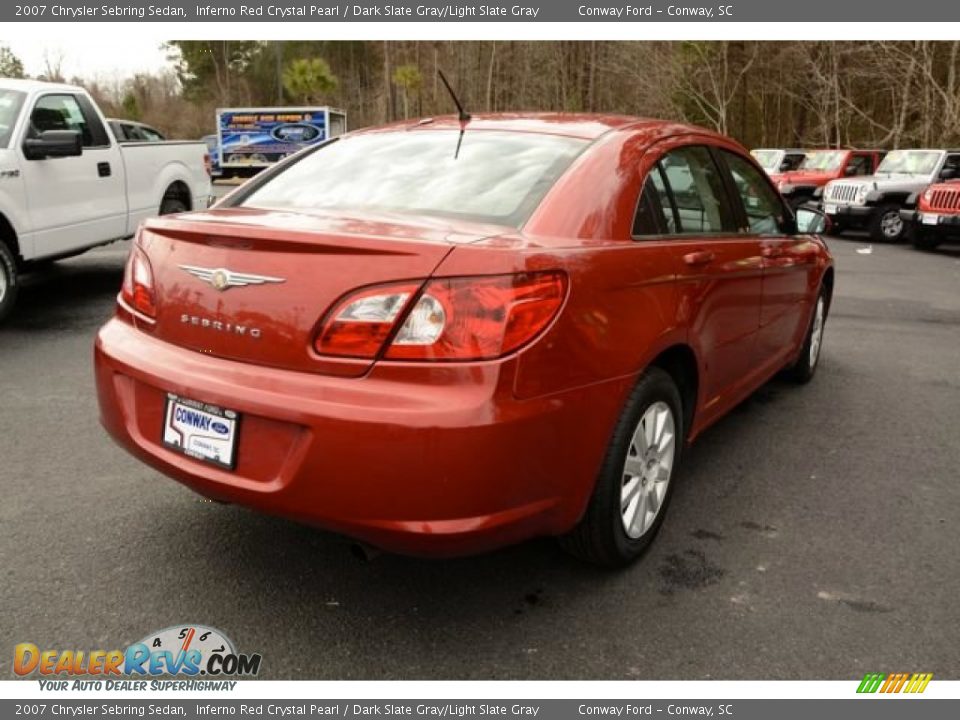 2007 Chrysler Sebring Sedan Inferno Red Crystal Pearl / Dark Slate Gray/Light Slate Gray Photo #5