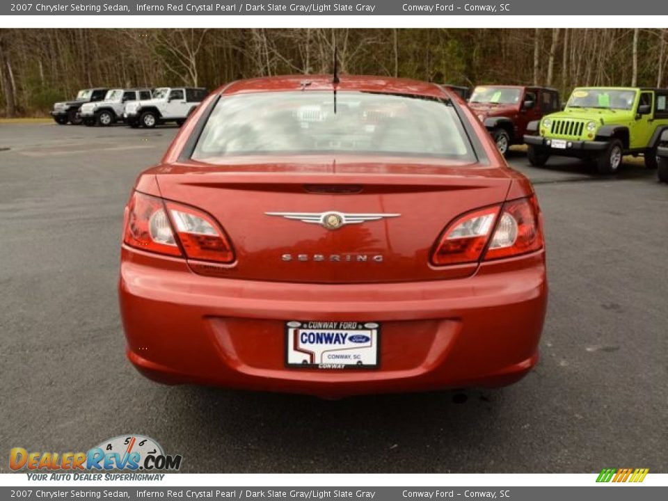 2007 Chrysler Sebring Sedan Inferno Red Crystal Pearl / Dark Slate Gray/Light Slate Gray Photo #6