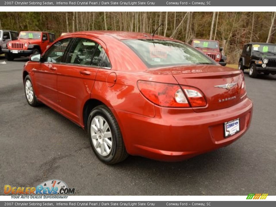 2007 Chrysler Sebring Sedan Inferno Red Crystal Pearl / Dark Slate Gray/Light Slate Gray Photo #7