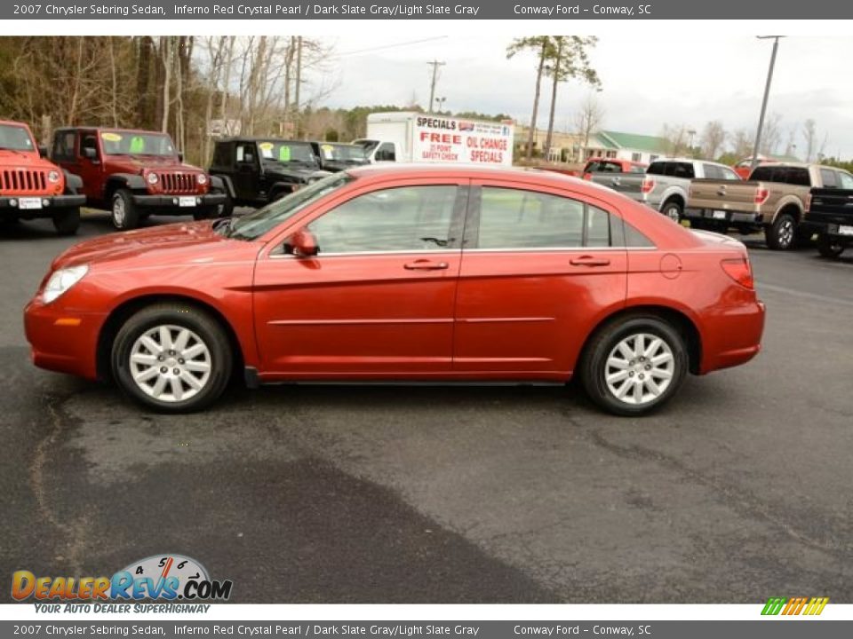 2007 Chrysler Sebring Sedan Inferno Red Crystal Pearl / Dark Slate Gray/Light Slate Gray Photo #8