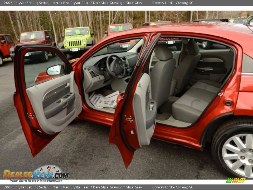 2007 Chrysler Sebring Sedan Inferno Red Crystal Pearl / Dark Slate Gray/Light Slate Gray Photo #10