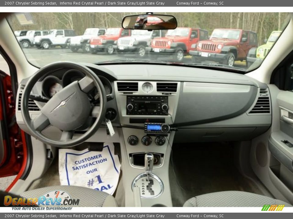 2007 Chrysler Sebring Sedan Inferno Red Crystal Pearl / Dark Slate Gray/Light Slate Gray Photo #12