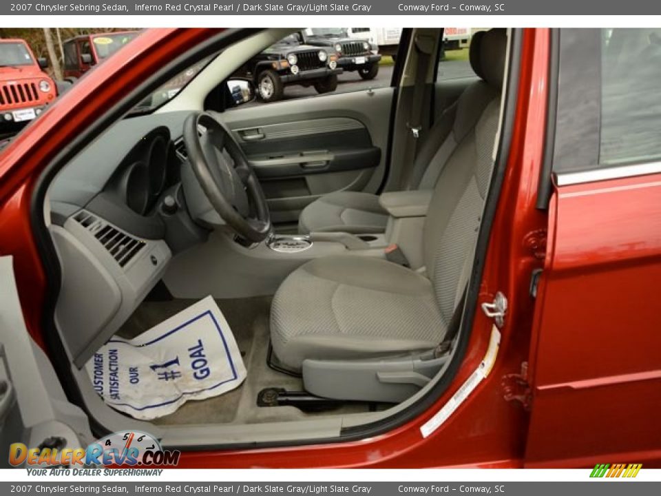 2007 Chrysler Sebring Sedan Inferno Red Crystal Pearl / Dark Slate Gray/Light Slate Gray Photo #17