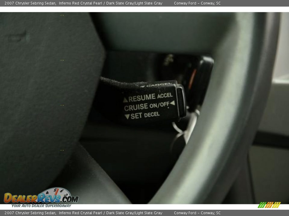 2007 Chrysler Sebring Sedan Inferno Red Crystal Pearl / Dark Slate Gray/Light Slate Gray Photo #23