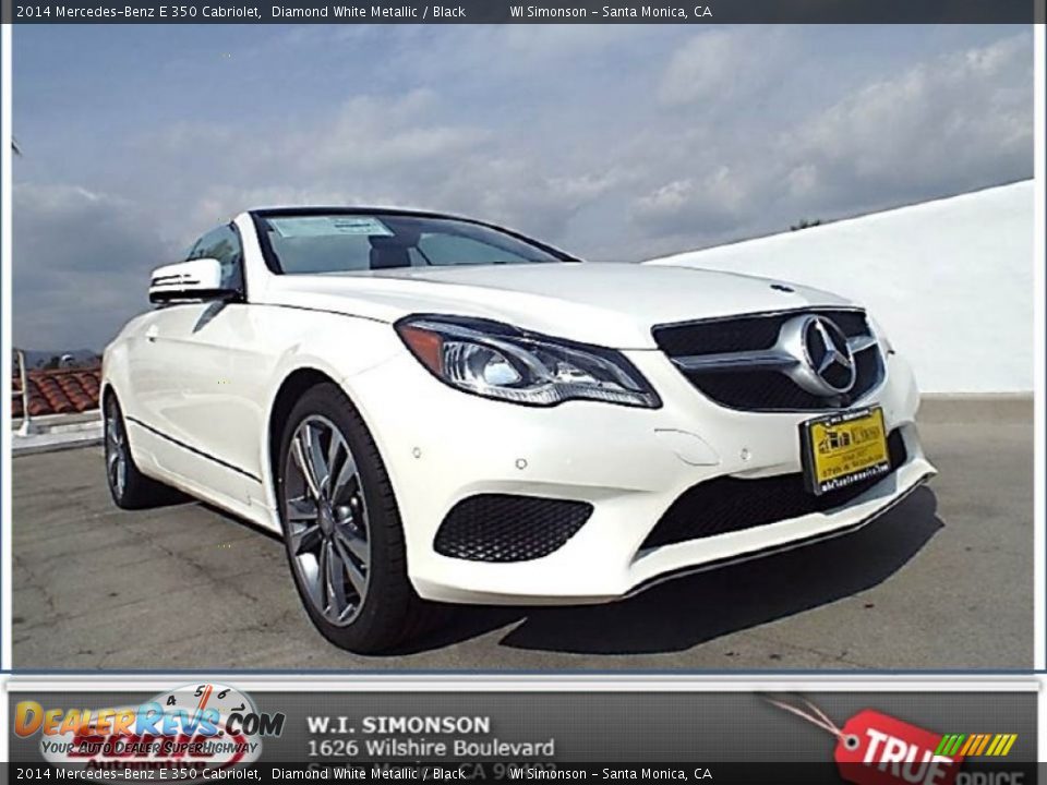 2014 Mercedes-Benz E 350 Cabriolet Diamond White Metallic / Black Photo #1