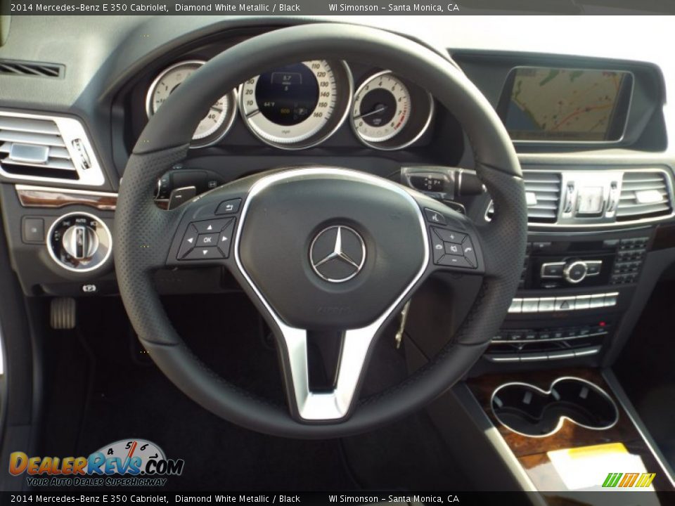 2014 Mercedes-Benz E 350 Cabriolet Diamond White Metallic / Black Photo #7