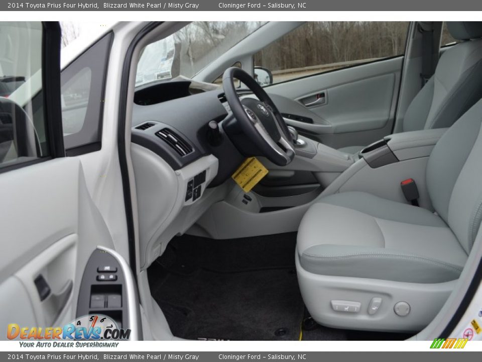 2014 Toyota Prius Four Hybrid Blizzard White Pearl / Misty Gray Photo #5