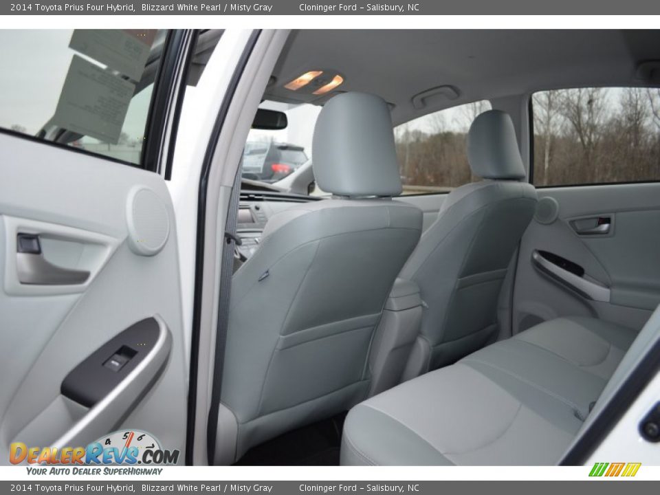 2014 Toyota Prius Four Hybrid Blizzard White Pearl / Misty Gray Photo #7