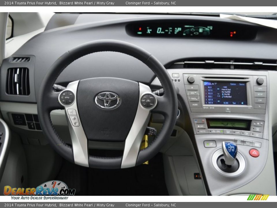 2014 Toyota Prius Four Hybrid Blizzard White Pearl / Misty Gray Photo #10
