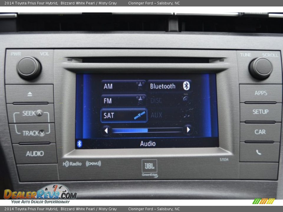 2014 Toyota Prius Four Hybrid Blizzard White Pearl / Misty Gray Photo #11