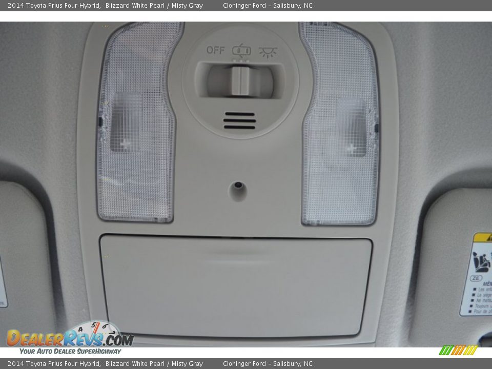 2014 Toyota Prius Four Hybrid Blizzard White Pearl / Misty Gray Photo #19