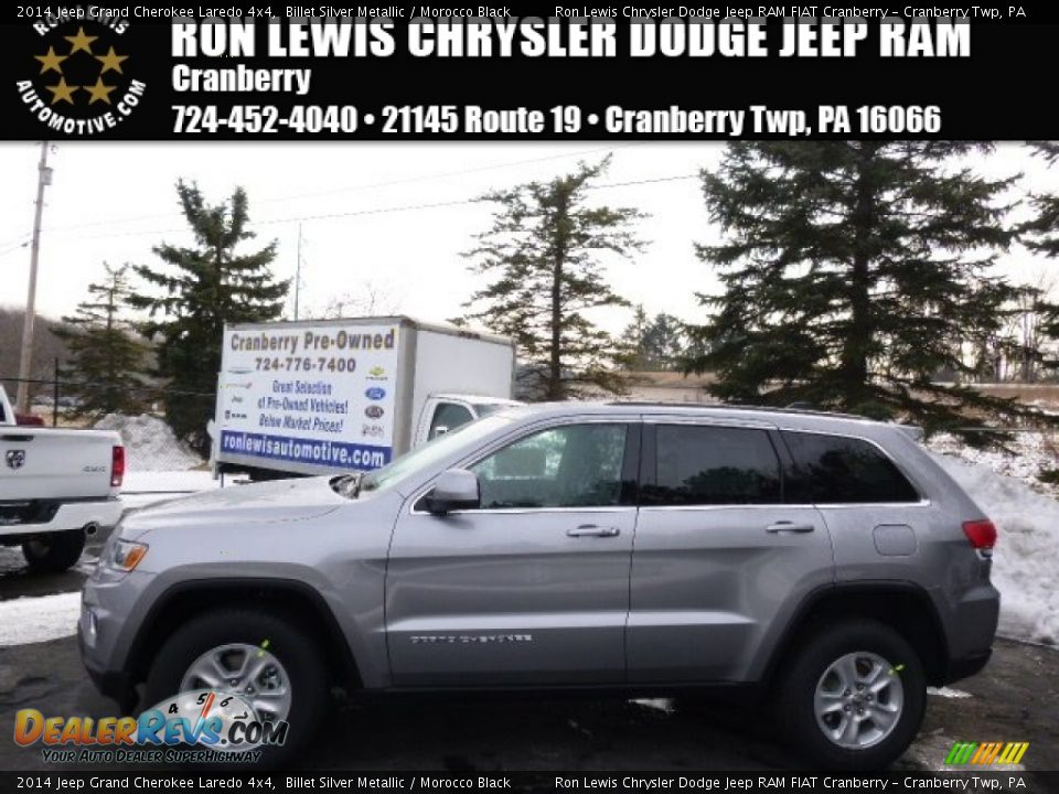 2014 Jeep Grand Cherokee Laredo 4x4 Billet Silver Metallic / Morocco Black Photo #1